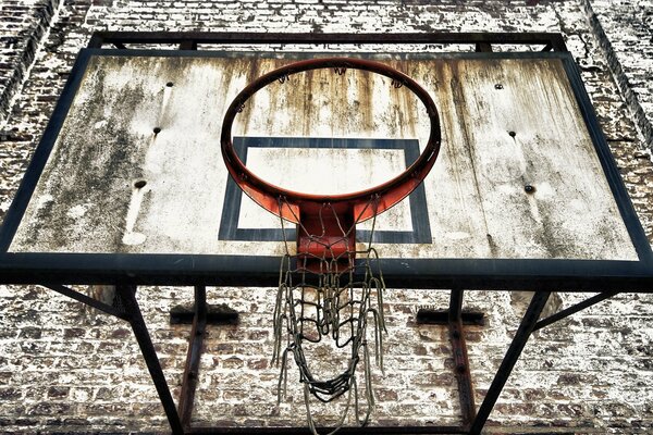 Basketballkorb Ansicht von unten