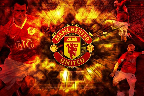 Manchester United logo on the desktop