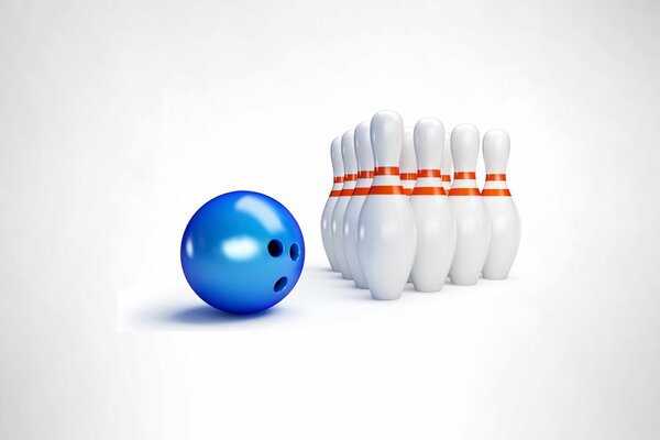 Quilles pour jouer au bowling avec une balle