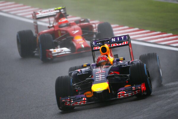 Sebastian Vettel participates in Formula 1
