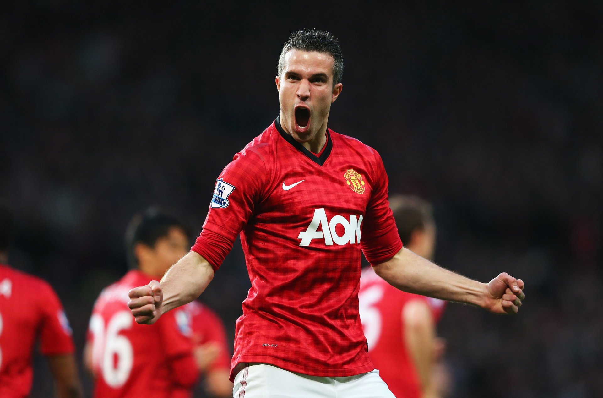 robin van persie manchester united old trafford gol calciatore sport calcio fotball