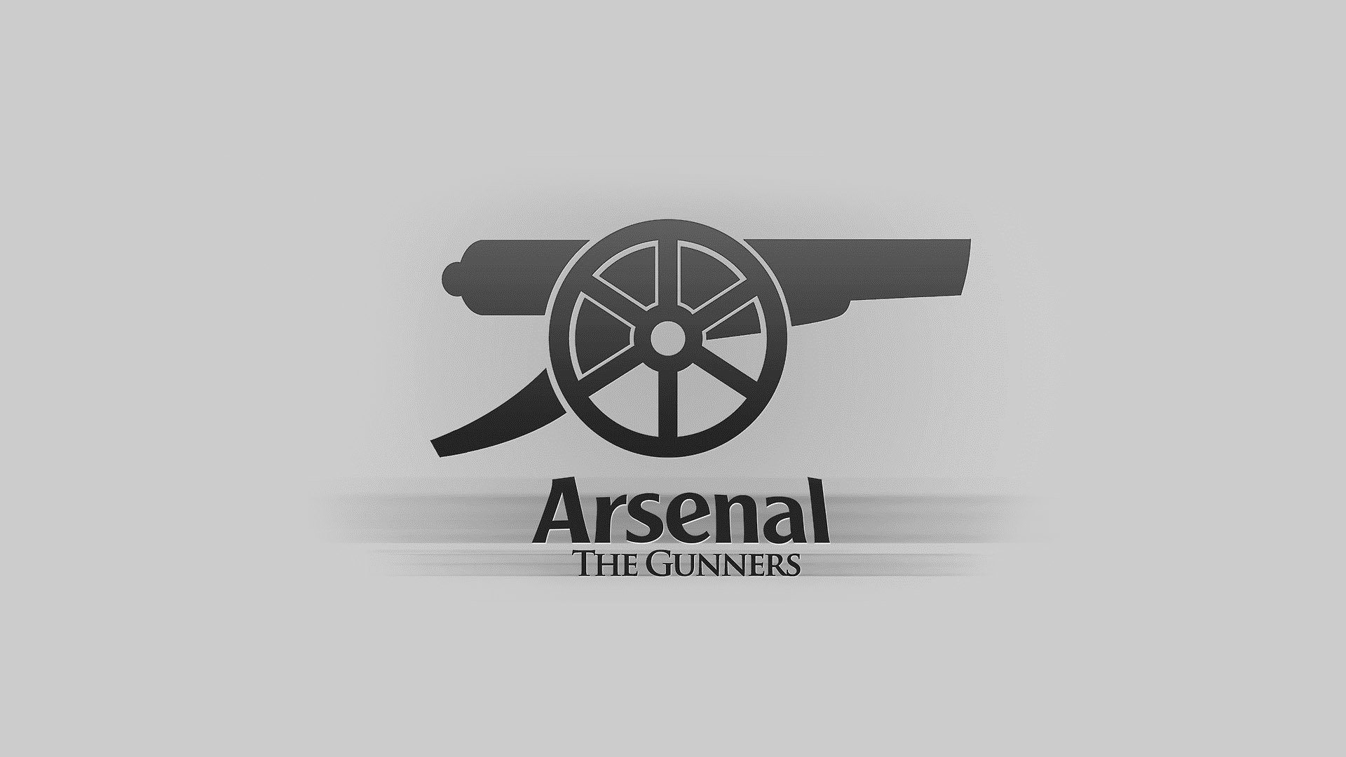 arsenal fußballverein gunners emblem logo pistole inschrift hintergrund