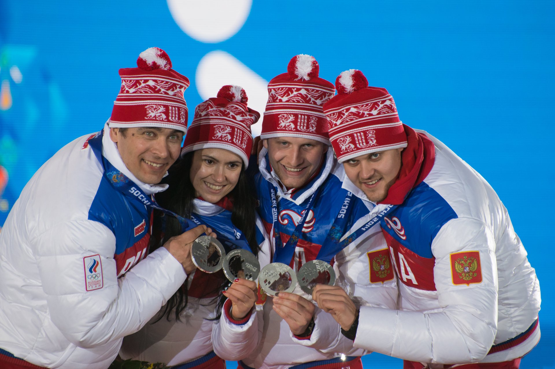 luge team relay alexander denisov albert demchenko vladislav antonov tatyana ivanova sochi 2014 xxii olympic winter games russia