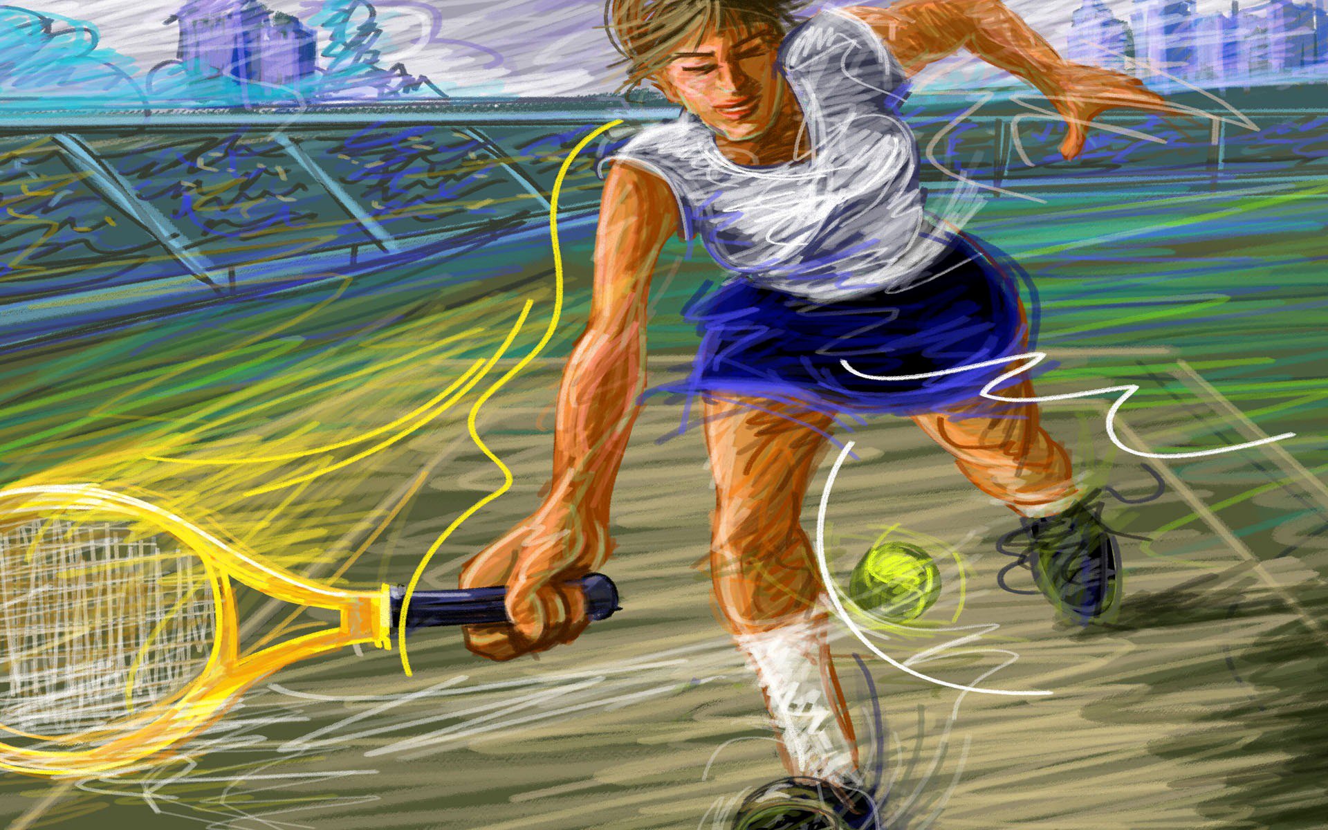 tennis bike strike ball stadium court bar picture vector