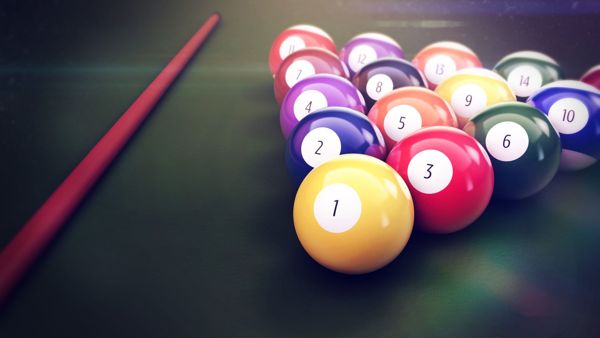 pool table balls cue