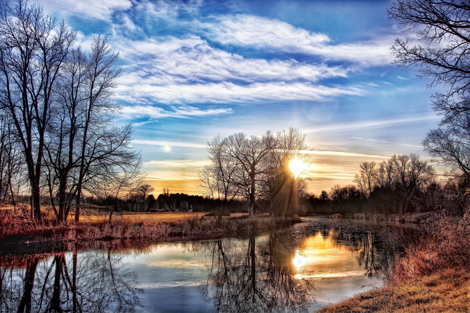 paysage coucher de soleil