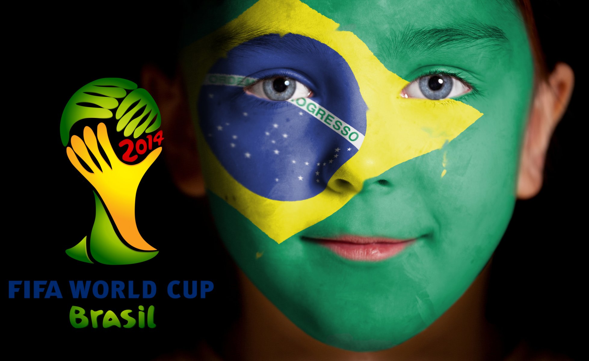 brasil fifa world cup 2014 football flag face