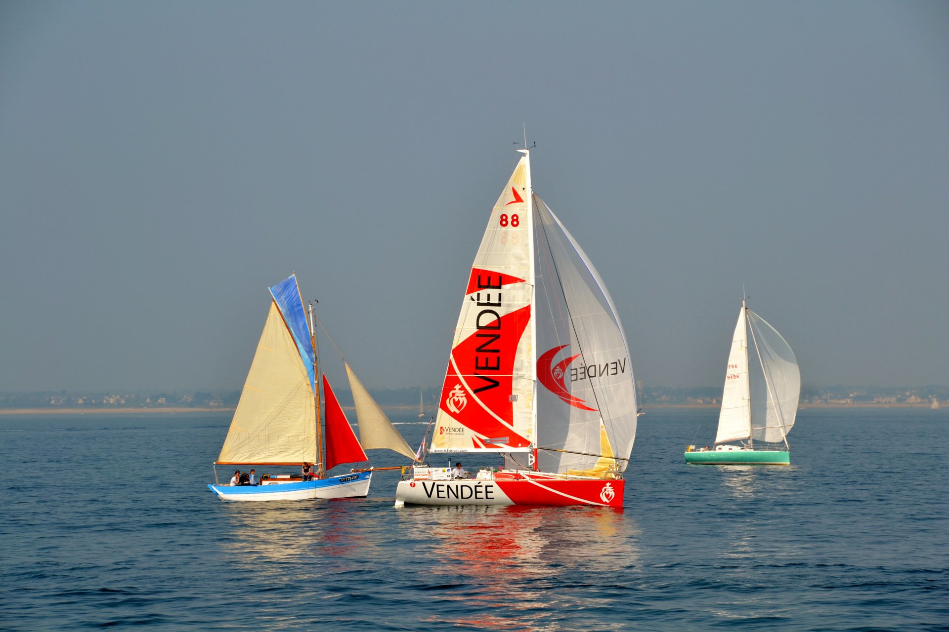 yacht regatta sky sea sail