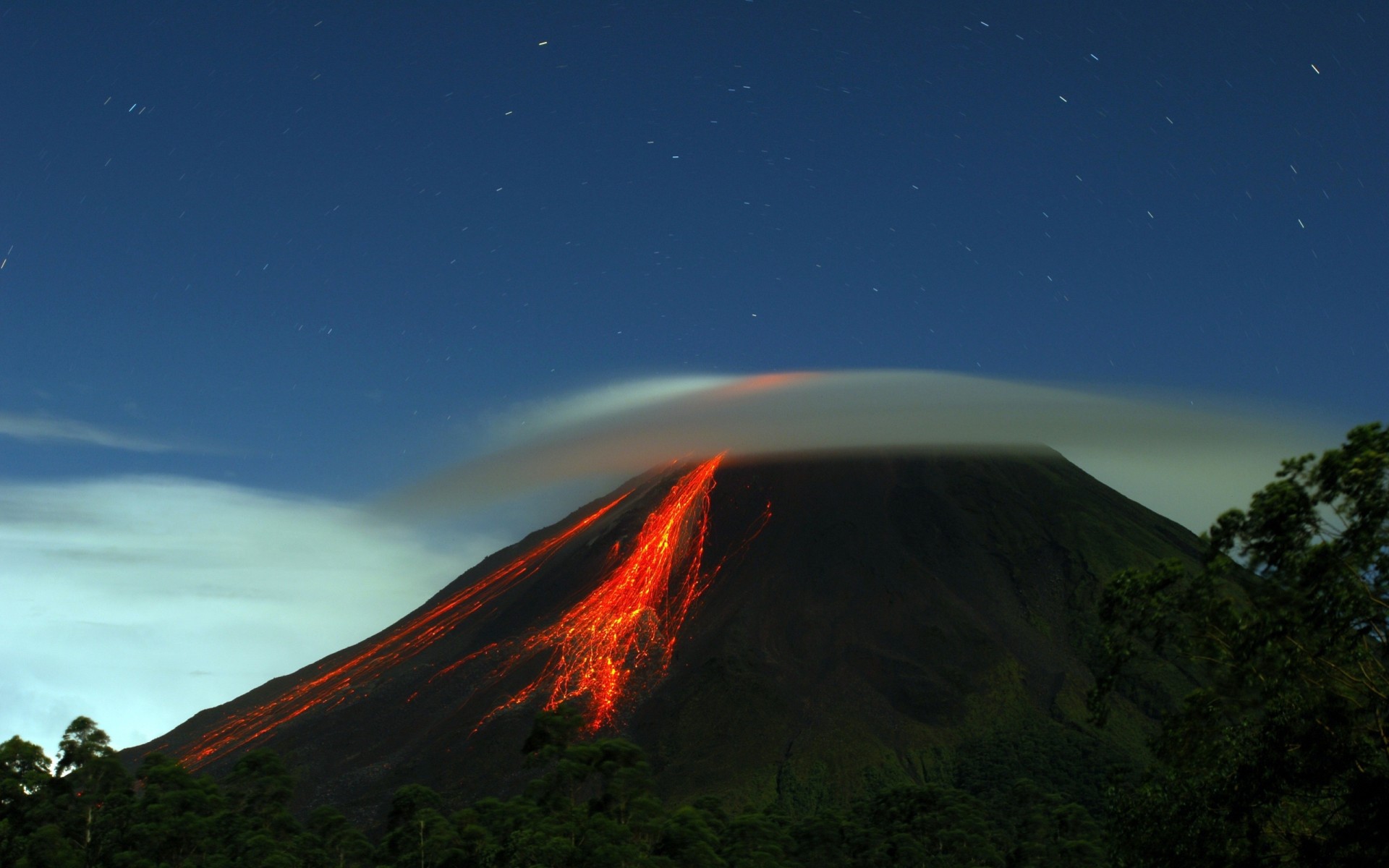 hill lava forest poems smoke sky mountain volcano