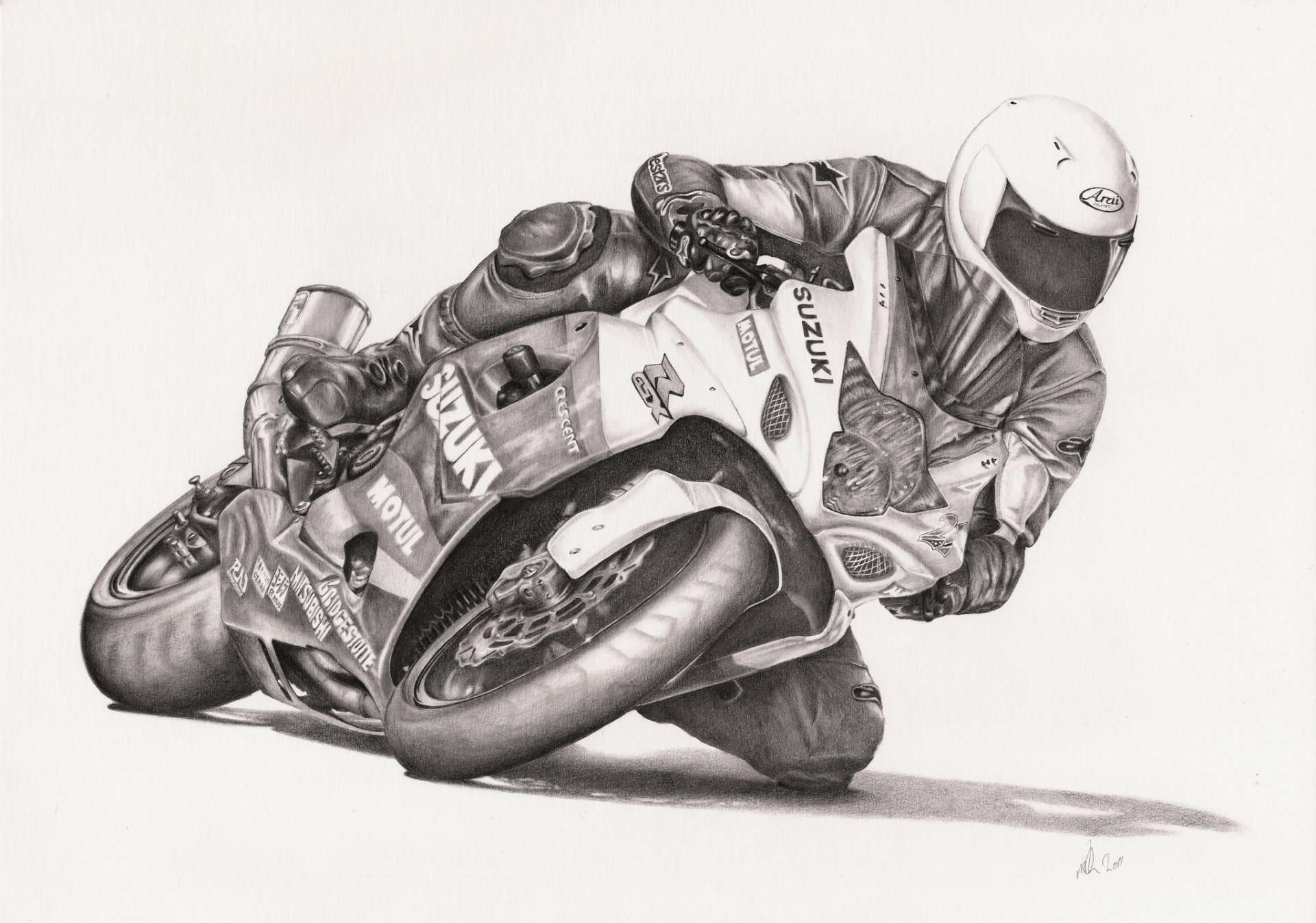 motorcycle bike racing drawing