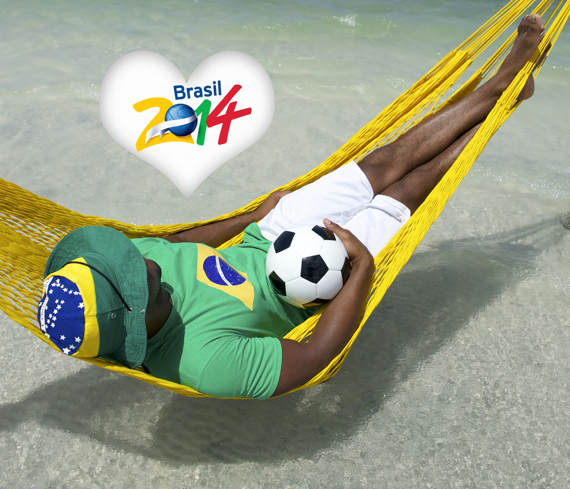 brasil fifa world cup football flag logo man hammock