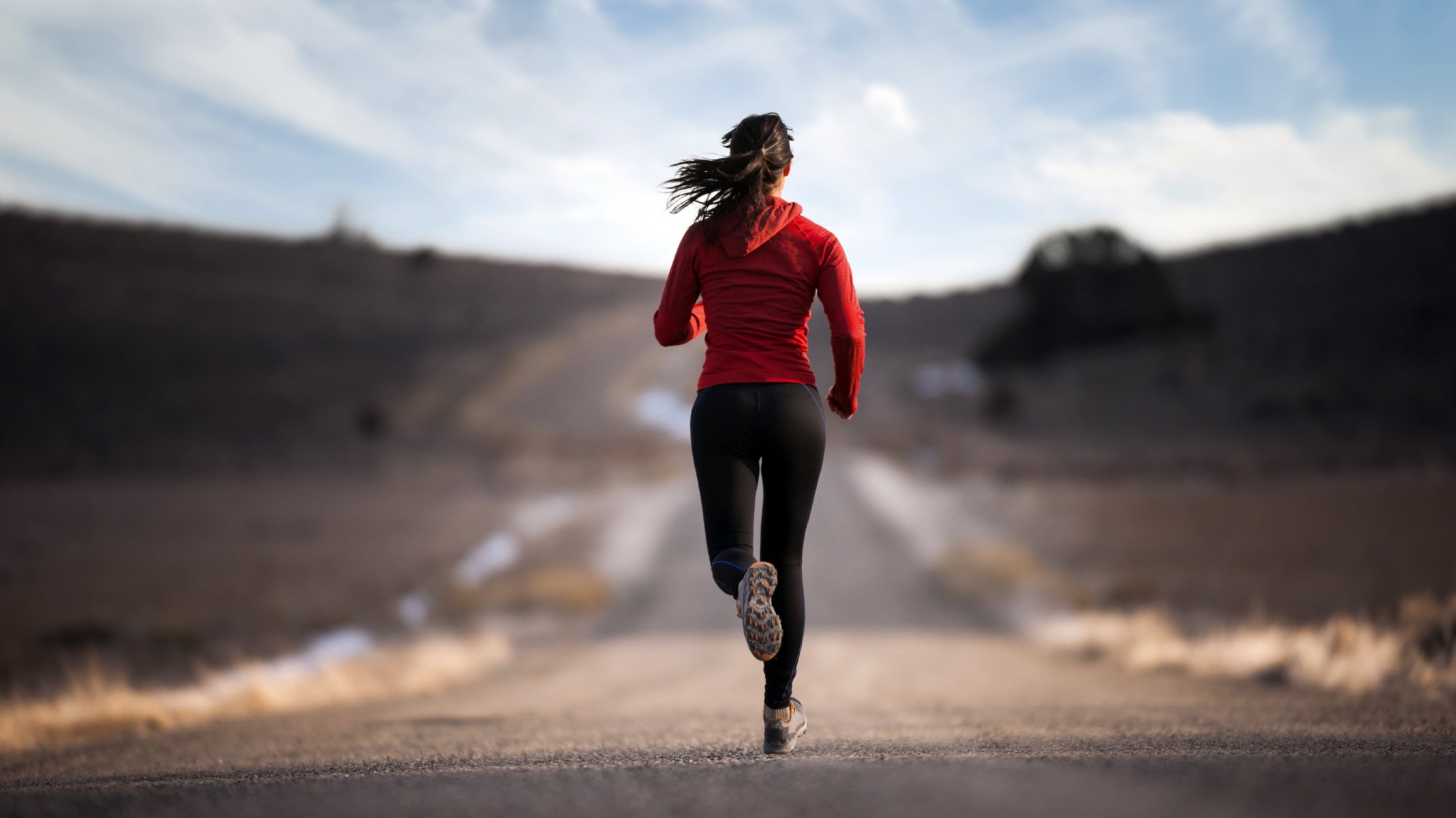 activity running girl road sports training