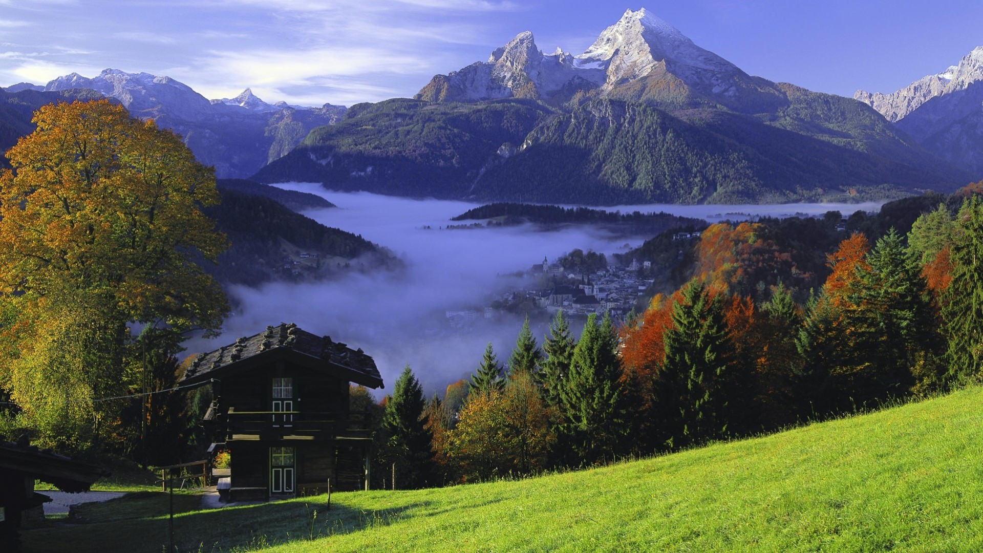 fog house bayern munich autumn repair mountain