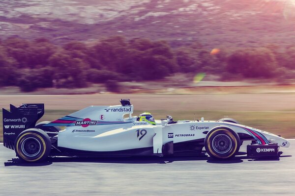 La voiture de williamsv Martini en formule un