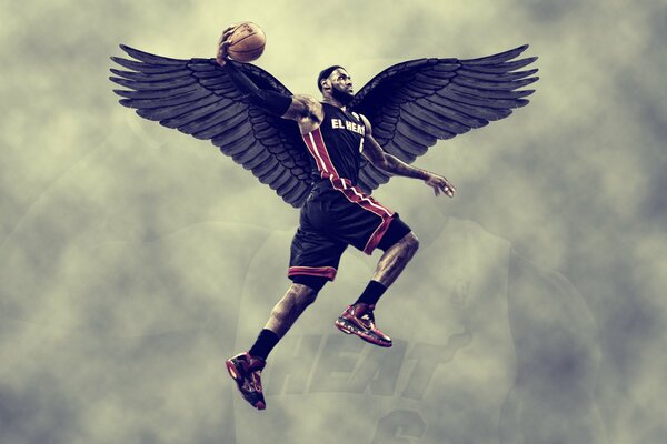 The wings of a great basketball player