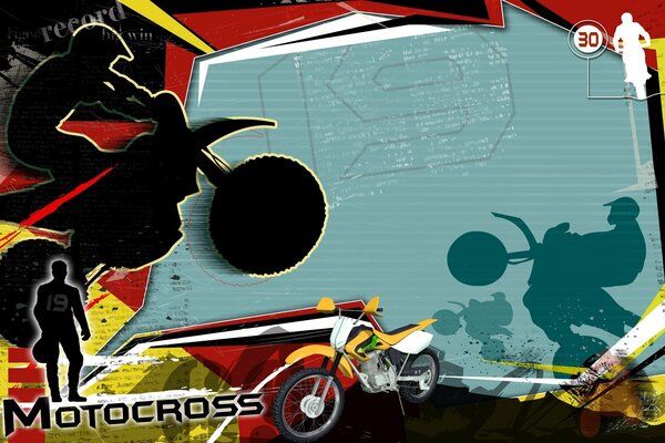 Motocykl sylwetka Motocross Tapety abstrakcja