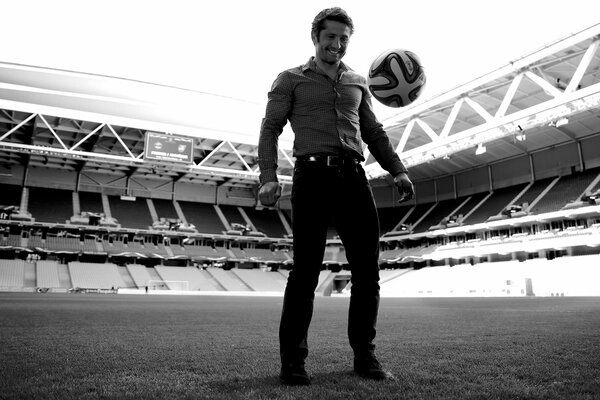 French footballer Bayern with a ball