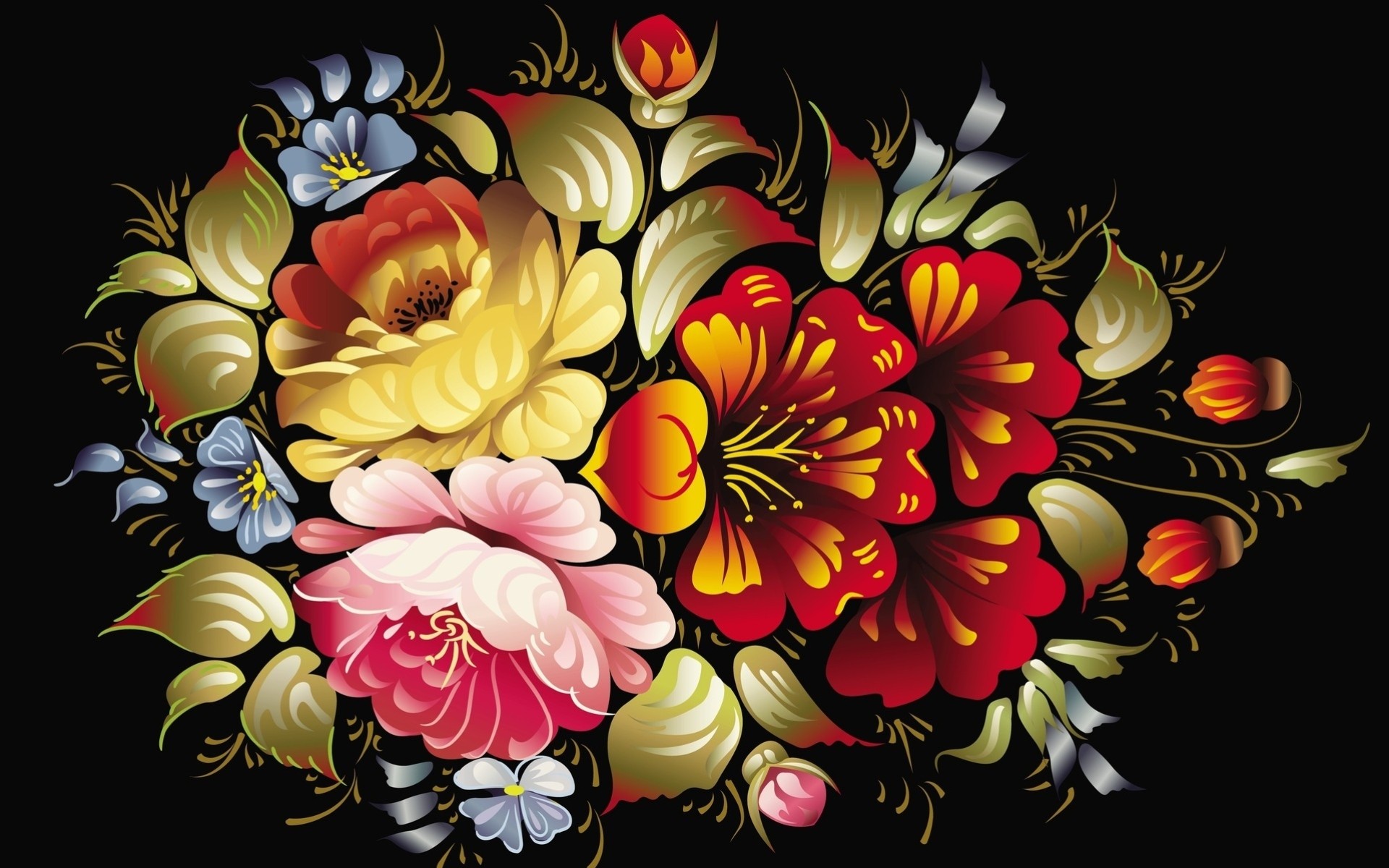 dark background textures flower pattern