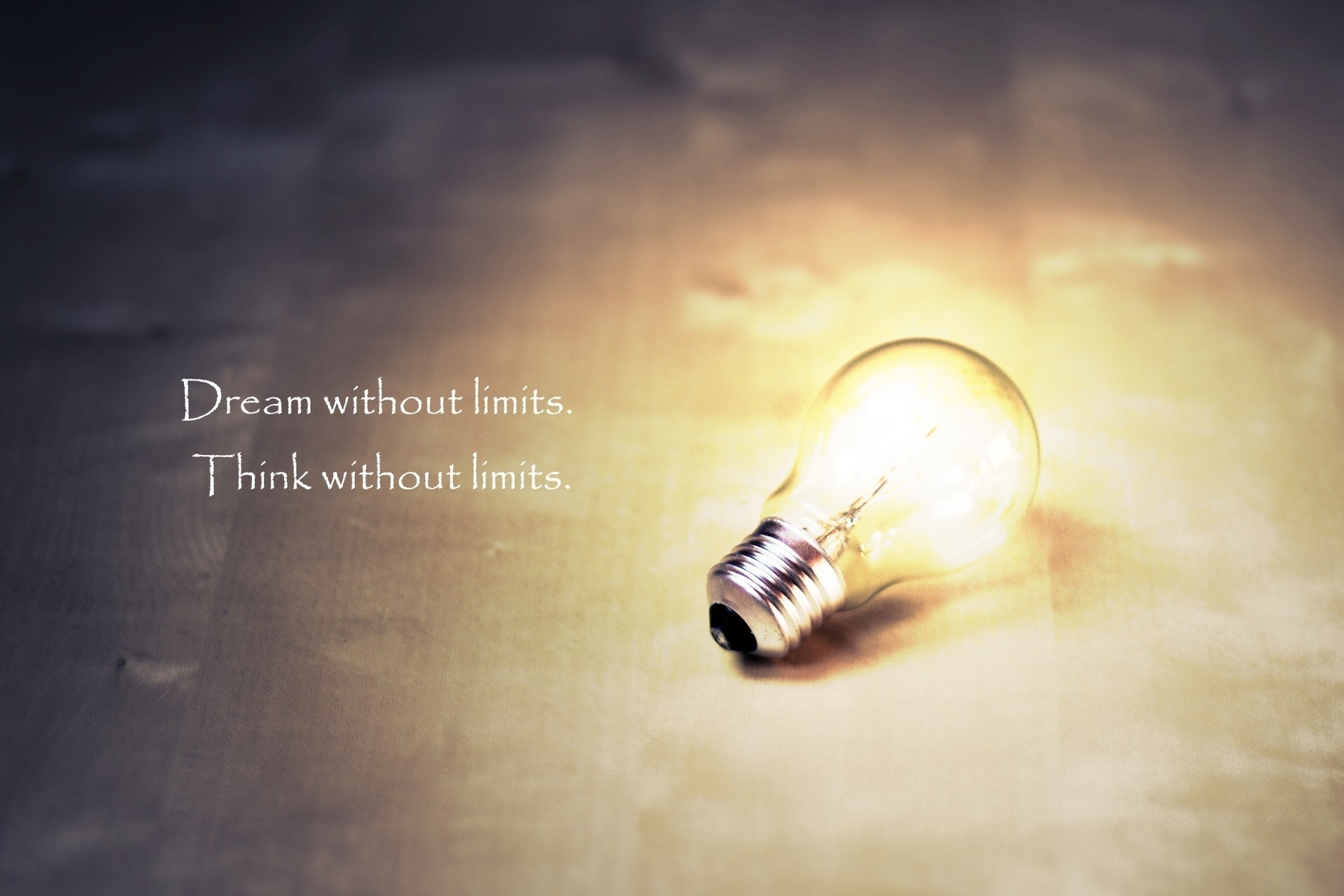 light inscription bulb dream