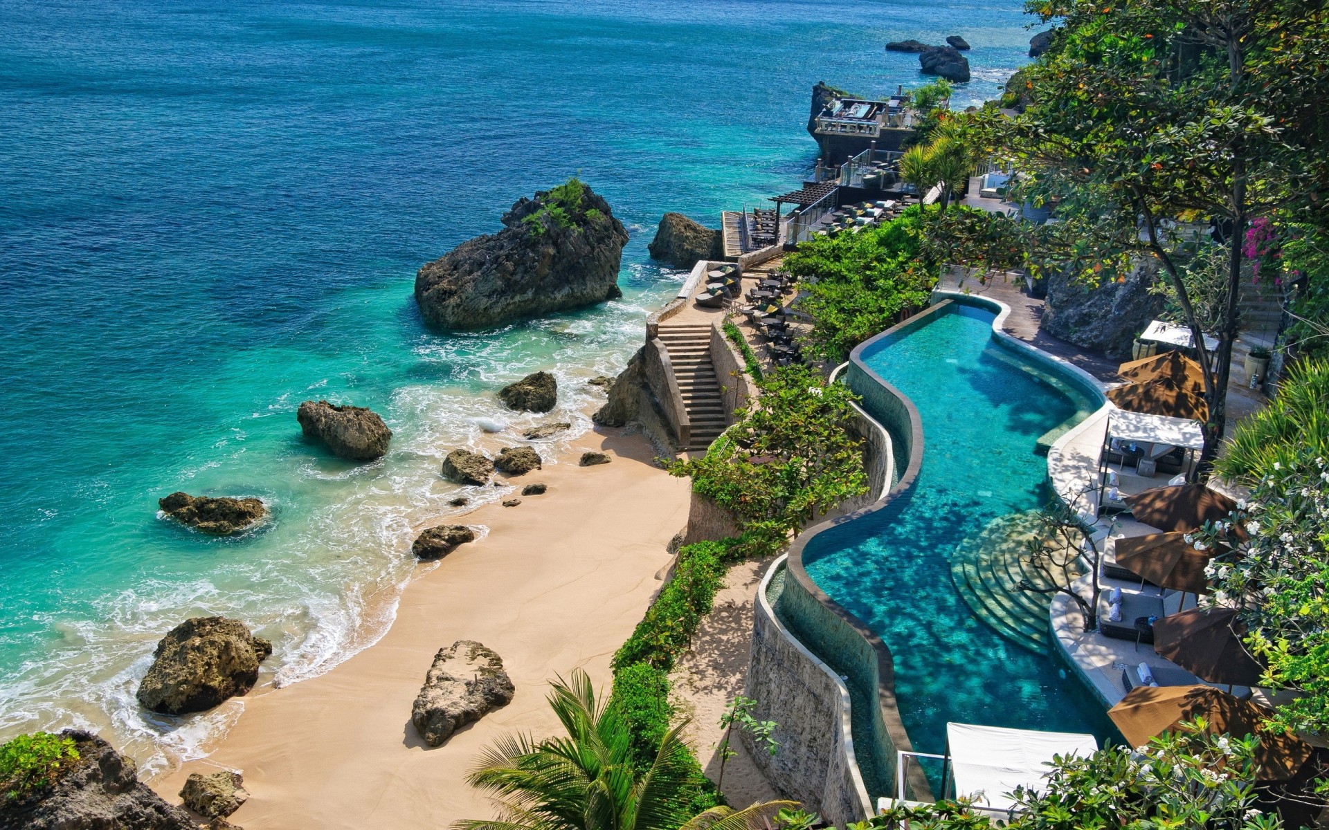 costa piscinas naturaleza bali indonesia piscina