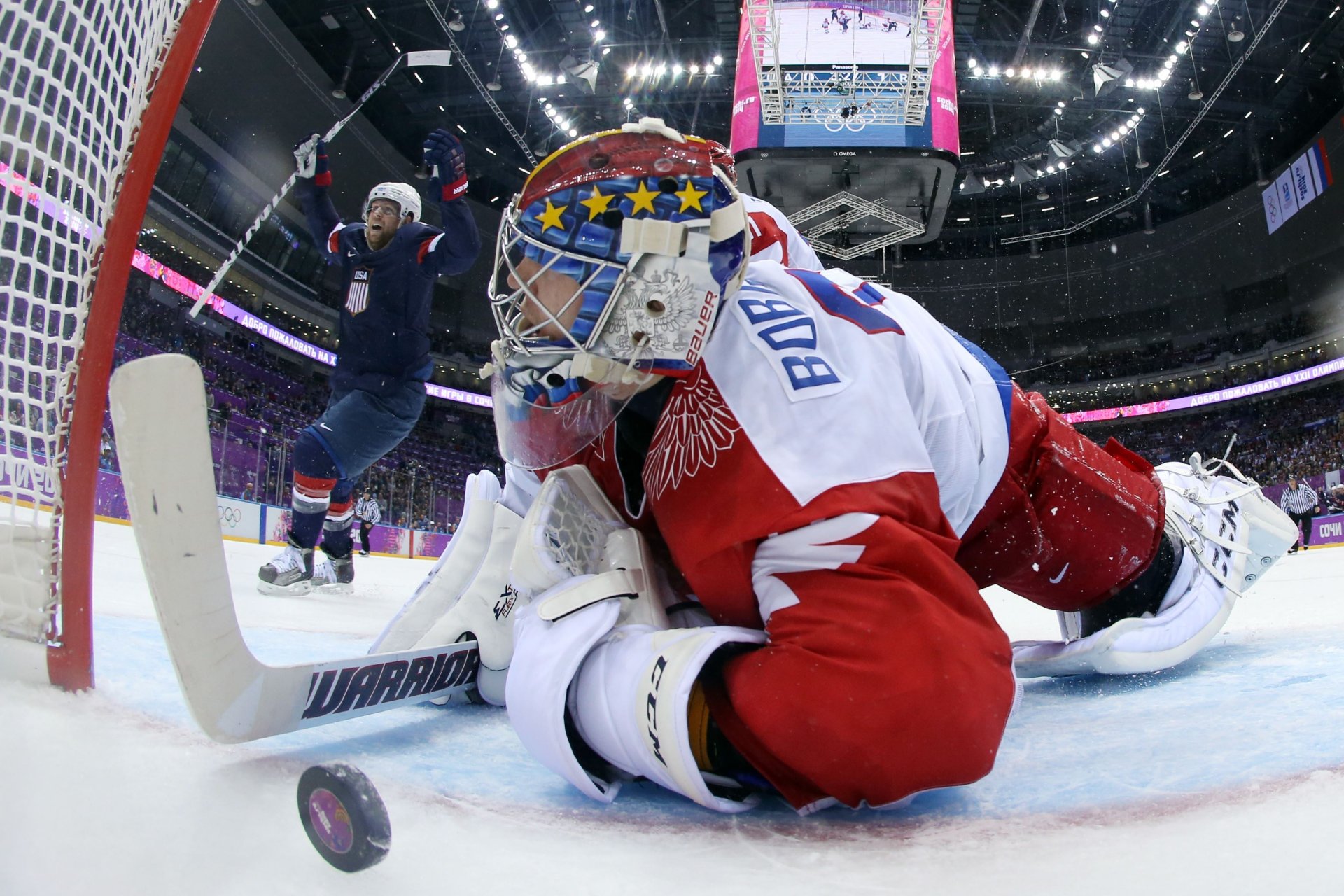 rosja rosja soczi 2014 usa stany zjednoczone ameryki hokej na lodzie gol igrzyska olimpijskie bobrowski pawelski usa rosja