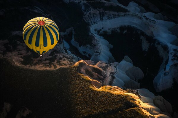 Balloon in the mountains