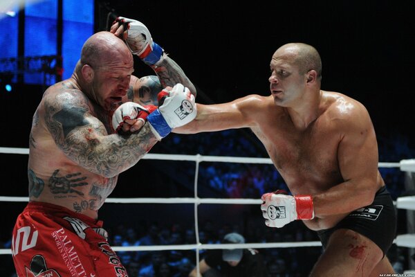 The fight between Fedor Emelianenko and Jeff Monson