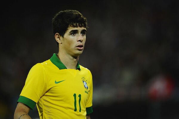 Brazilian football player in a nike T-shirt