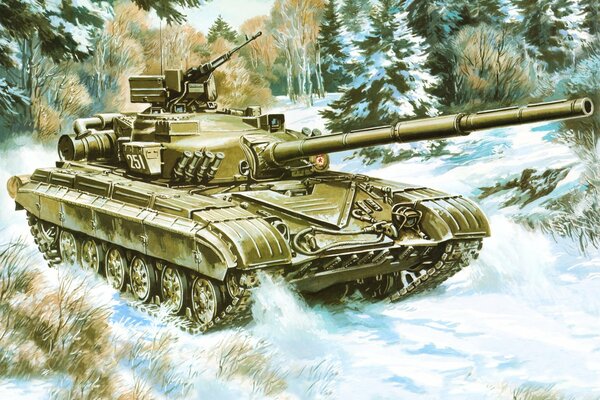Der Winterpfad im Wald kann nur von unseren Panzern genutzt werden