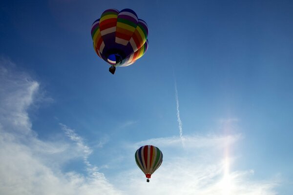 Deportes en el cielo con globos