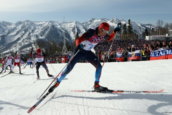 Ski-Rennen der Olipiaden