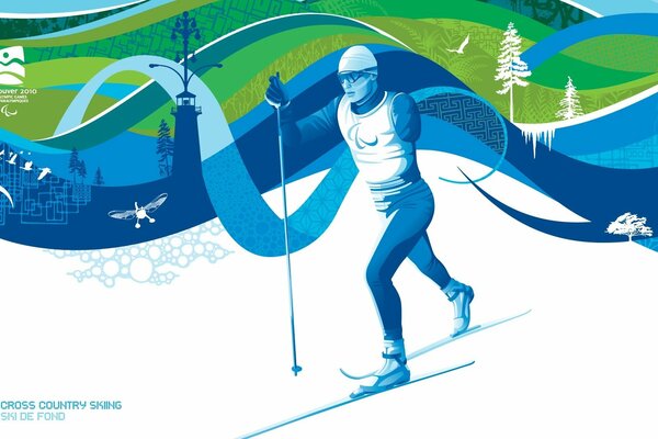 The 2010 Olympics in Vancouver. Skier