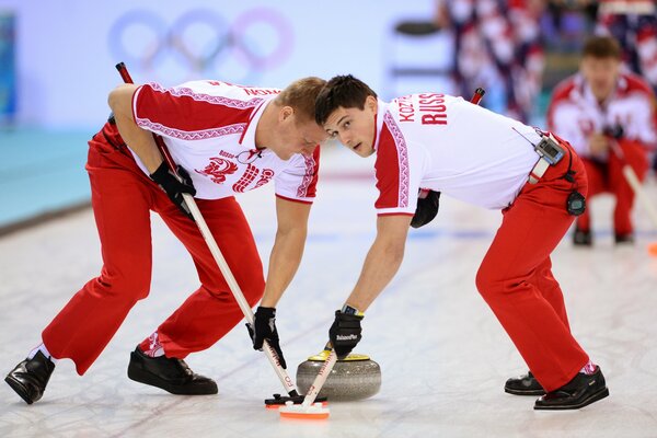 Peter Drohn, Alexander kozyrev bei den Olympischen Spielen in Sotschi