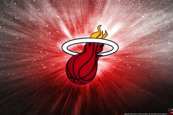 El logotipo de Miami de LeBron James para el baloncesto