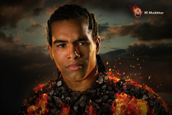 Shakhtar football player sport fire