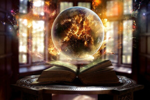 Hechizo de libro de la bola mágica