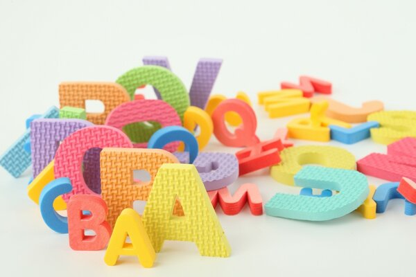 Multicolored letters. A game for children