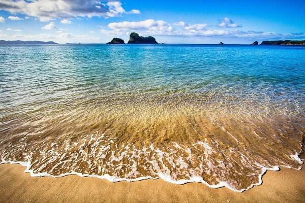 Turquoise sea and sand