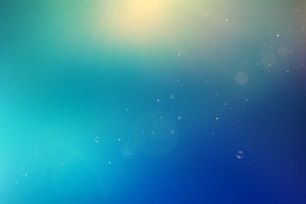 Sea blue background and bubbles