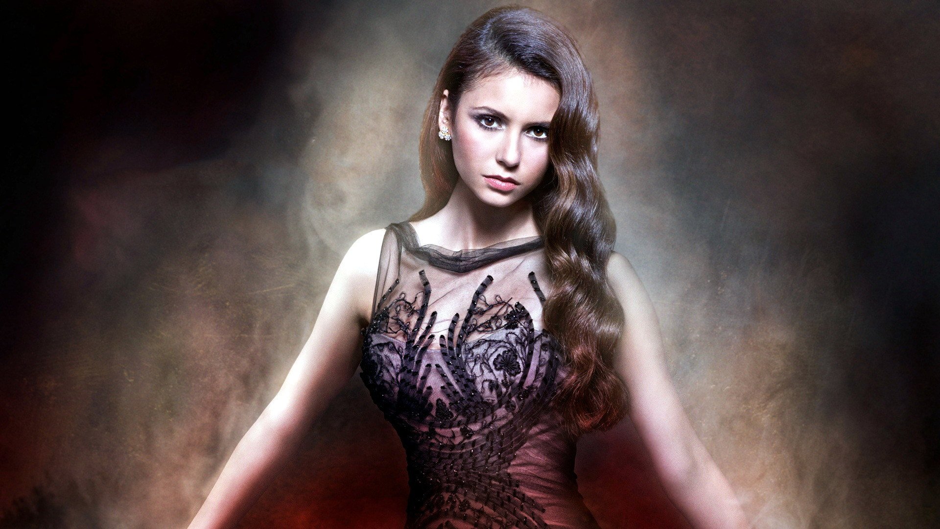 nina dobrev vampire diaries actrice fille brunette série tv elena gilbert