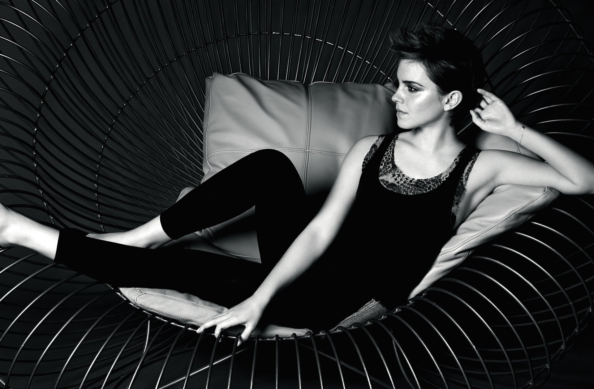 emma watson actress fashion model beautiful babe photoshoot h b black and white is section