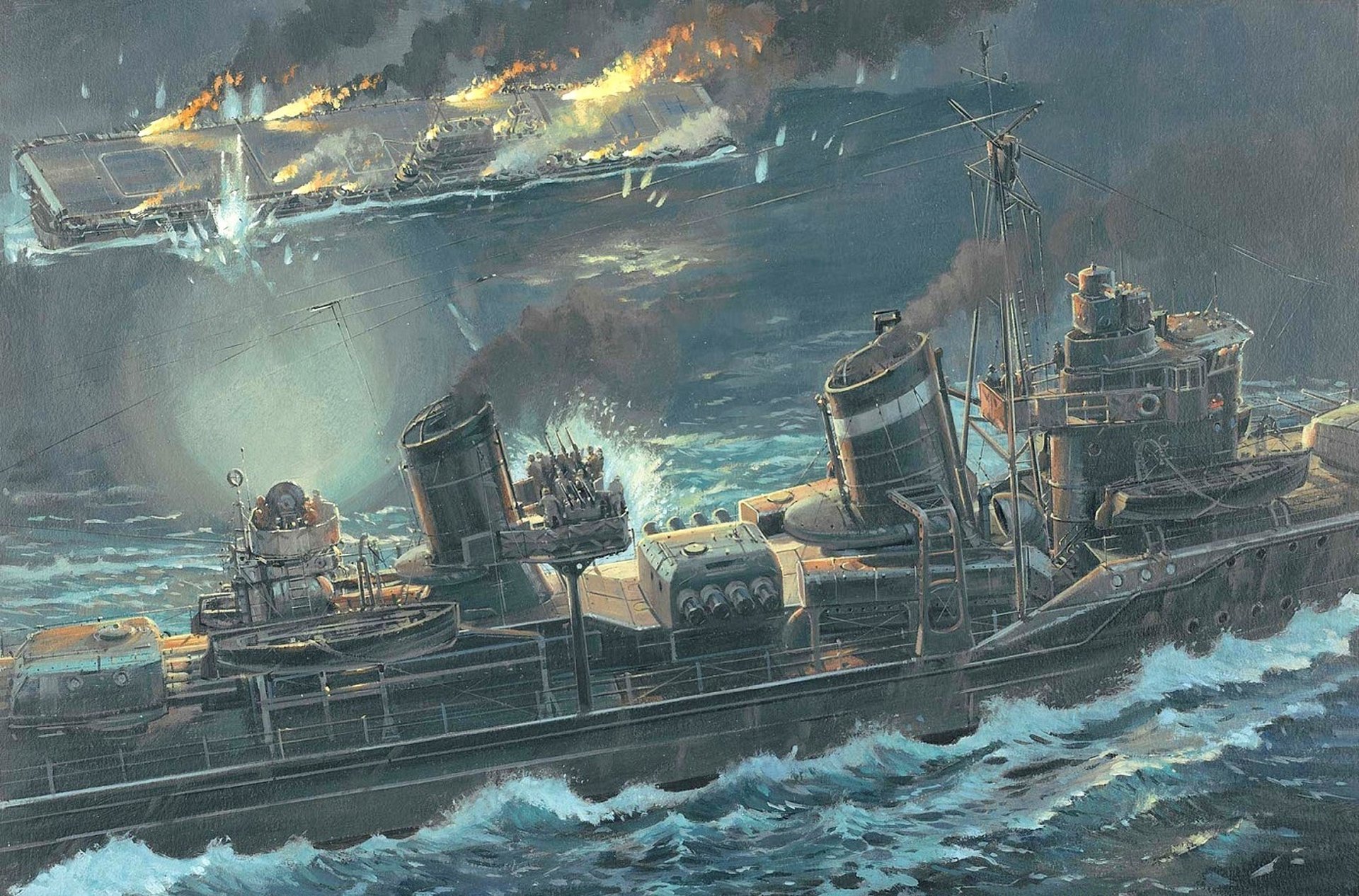 bataille des îles santa cruz 26 octobre 1942 art