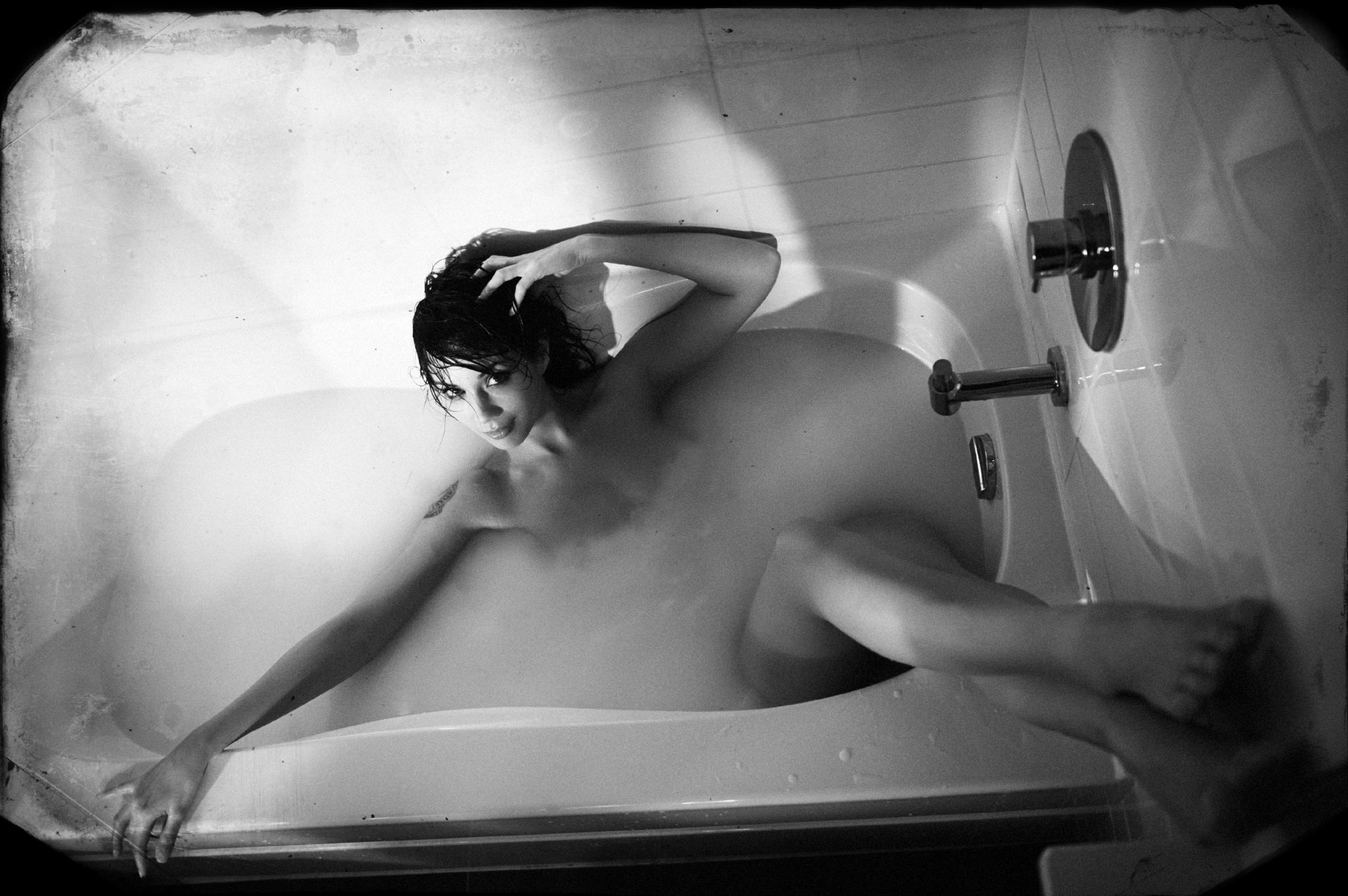 actress lexa doig bath photo vintage style