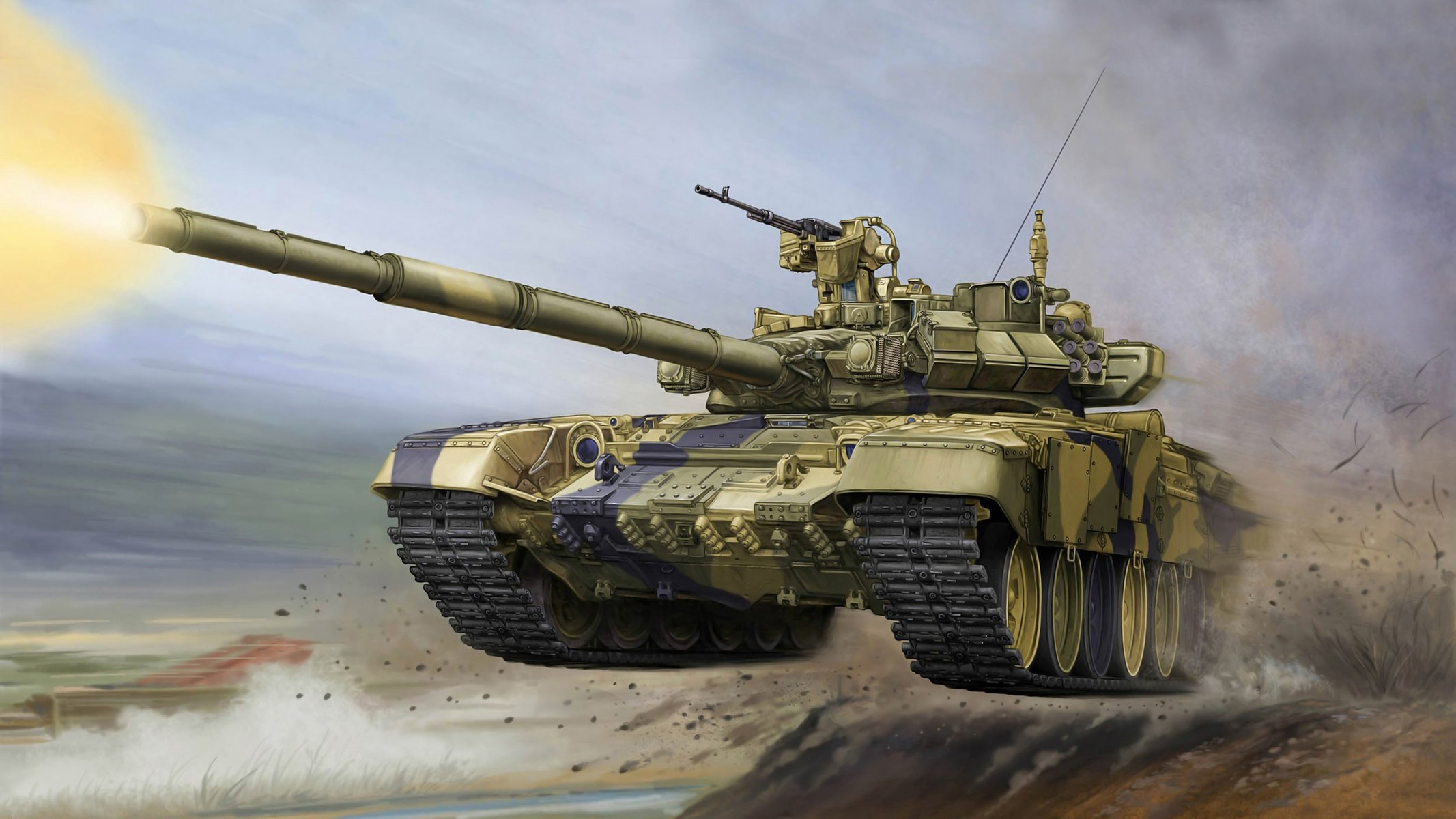 t-90 russian combat main tank art