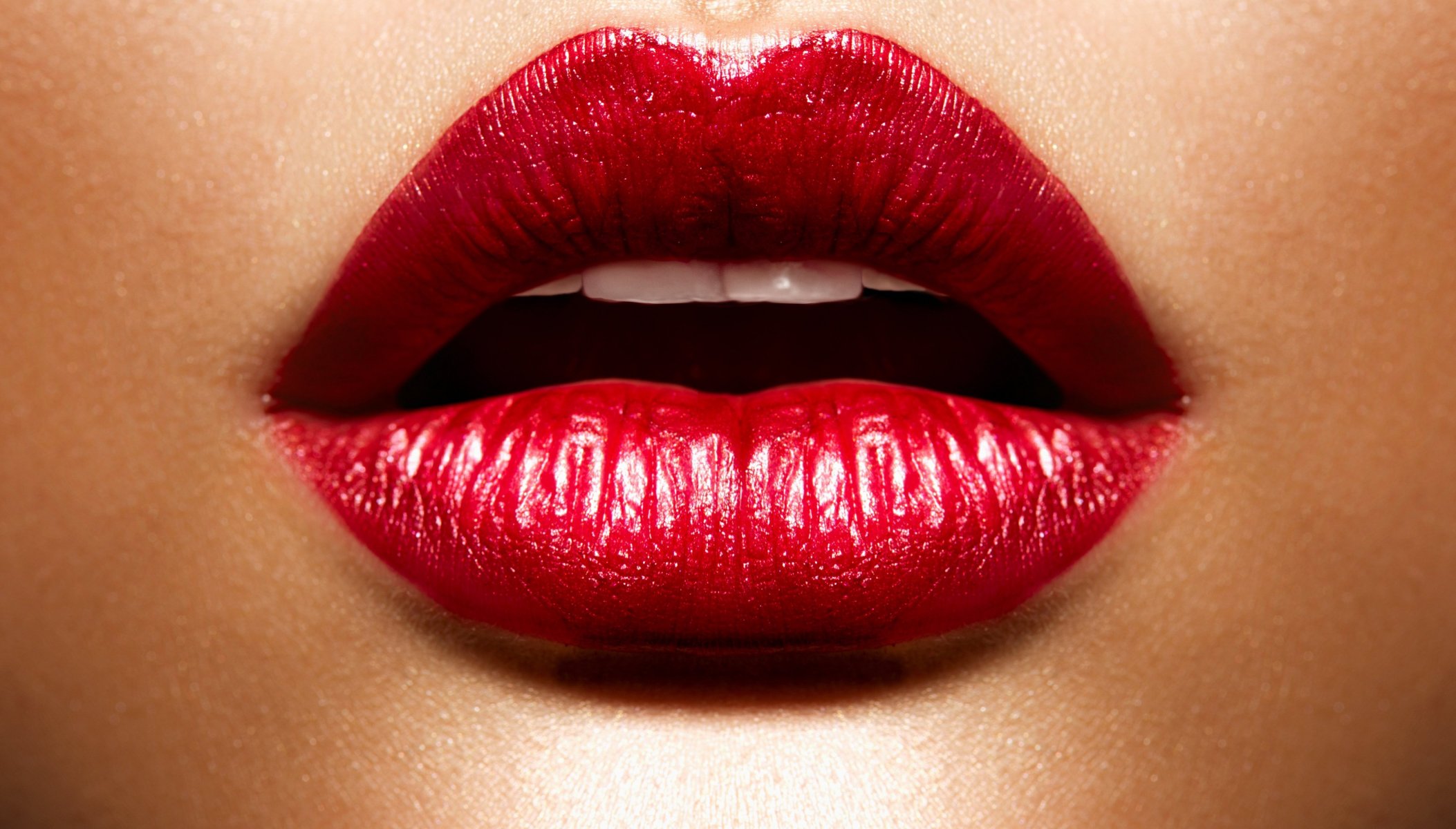 chica cara lápiz labial labios rojos labios rojos maquillaje