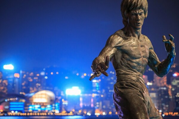 Bruce Lee Monument in Hong Kong