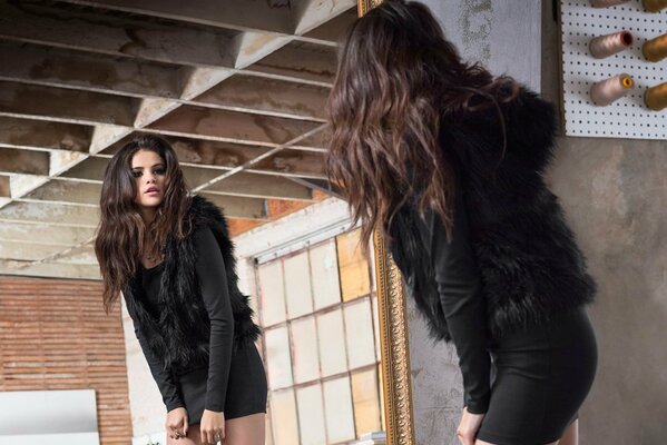 Selena Gomez at a photo shoot