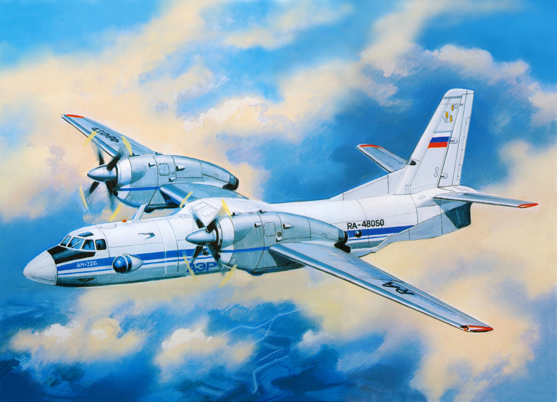 sovietico an-32b multiuso trasporto militare