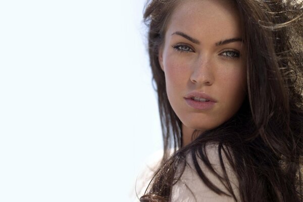 Megan Fox in her youth with freckles