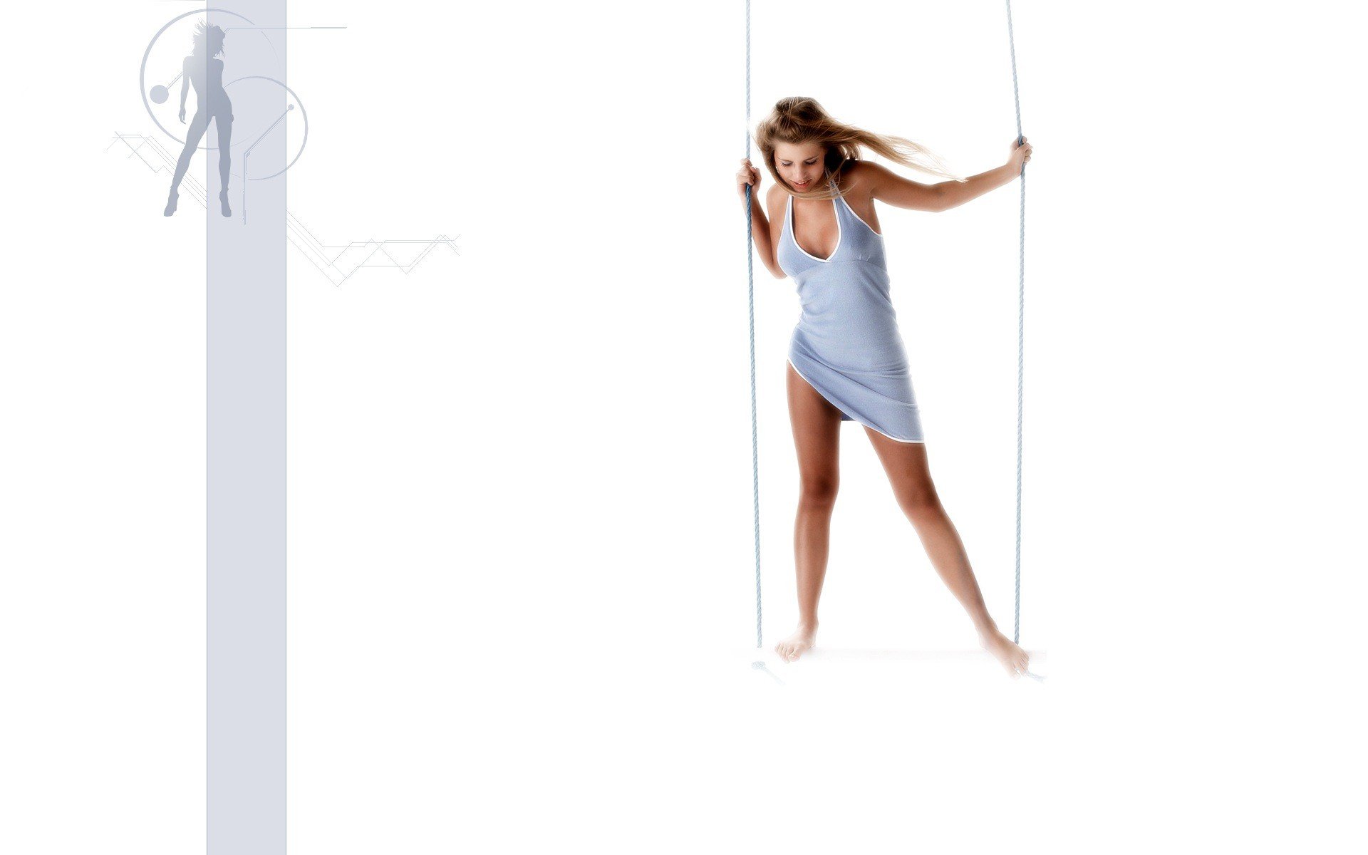 women girl model swing